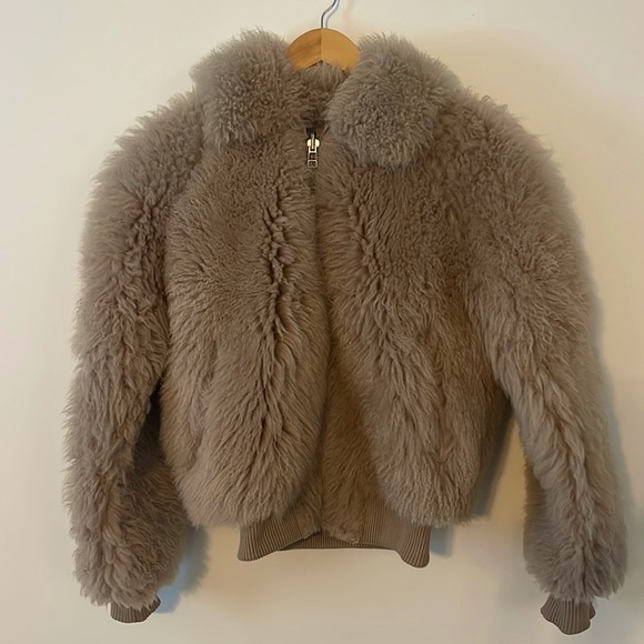 MADEWELL SHEARLING BOMBER JACKET - Picture 1 of 6